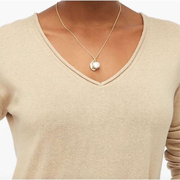 J. Crew Linen-blend button tunic sweater - Picture 3 of 12